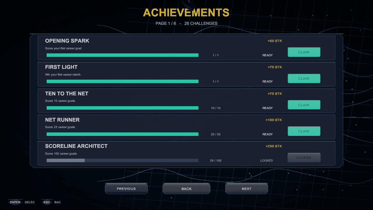 Achievements in-engine screen capture