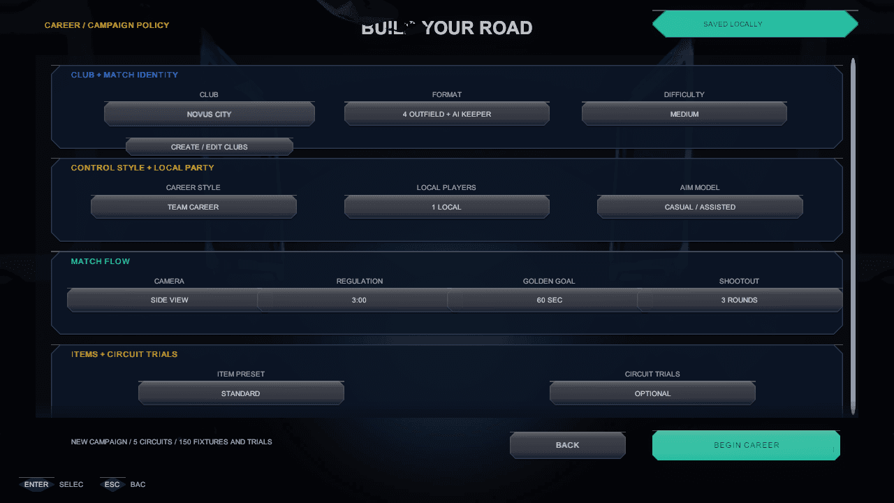 Campaign Setup in-engine screen capture