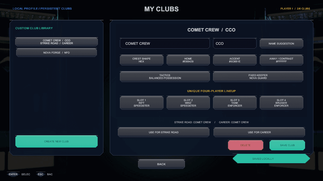 Custom Clubs in-engine screen capture