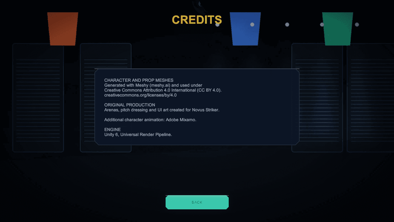 Credits in-engine screen capture