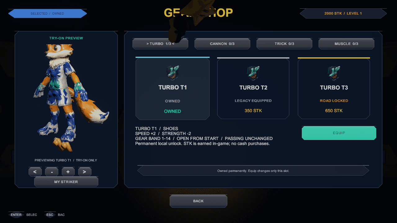 Gear Shop in-engine screen capture