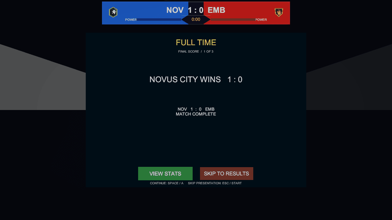 Match Results in-engine screen capture