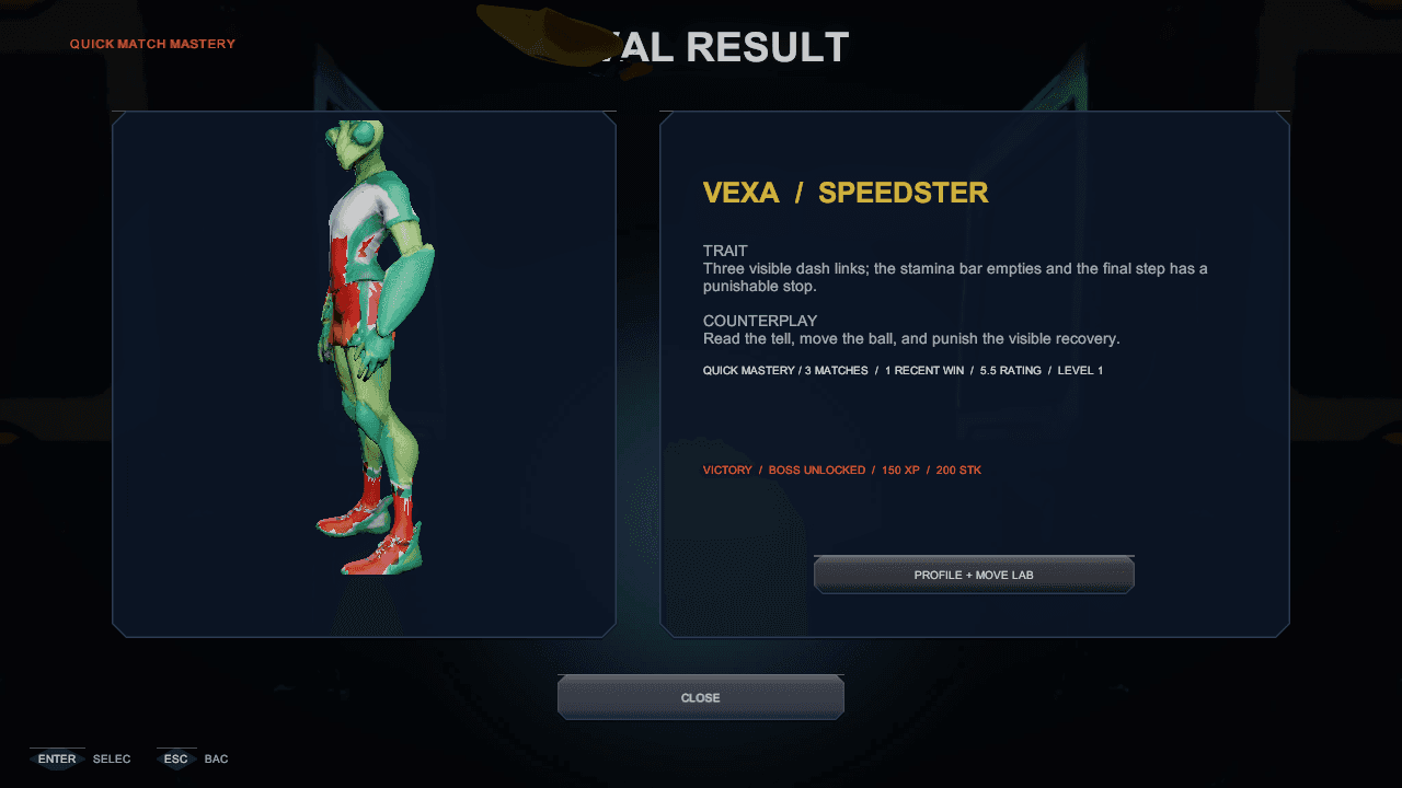 Rival Result in-engine screen capture